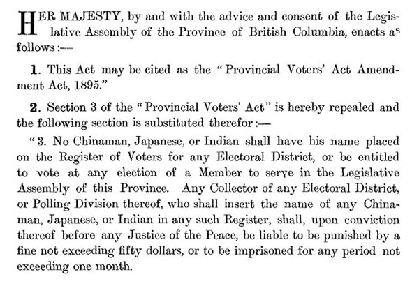 Printed text of the 1895 amendment to the voting